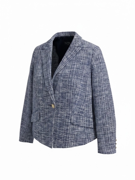 Lane Bryant Jackets & Blazers - Lane Bryant Tweed Blazer NWT – Blue Textured Jacket Size 22